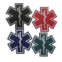 Star of Life Rescue Snake Medic Morale Brazalete Insignias Parches de identificación IR infrarrojos con gancho y bucle