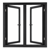 Jendela dan Pintu Aluminium Kustom Berlapis Ganda Kedap Suara dan Berinsulasi, Hemat Energi dengan Kaca Low-E