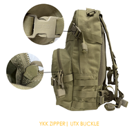 Sac à dos tactique en nylon 900D de 45 L, sac à dos imperméable avec compartiment pour ordinateur portable pour la randonnée, le camping et la chasse en plein air