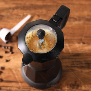 Machine à café expresso électrique Tenrey à commande unique, cafetière italienne Moka, <span class=keywords><strong>6</strong></span> <span class=keywords><strong>tasses</strong></span>, cafetière Mocha, machine à expresso avec base détachable - Product Image 4