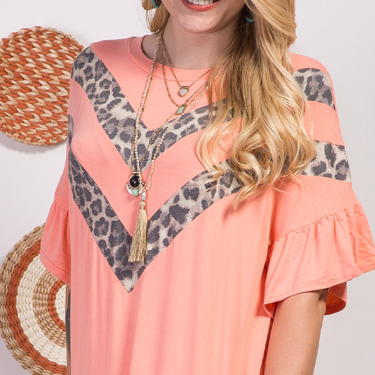 Soft Coral V Line Color Blocked Lady Elegant Dress Plus Size Maxi Casual  Dresses for Women| Alibaba.com