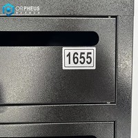 Boîte aux lettres en acier métallique personnalisée pour immeuble d'appartements, boîte aux lettres commerciale