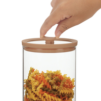 Nouveaux bocaux de conservation en verre borosilicate écologiques pour le garde-manger, avec couvercles, pour organiser les céréales et le café