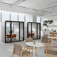 Cabine en verre insonorisée privée Pod extensible mobile intérieur pour hôtel Capsule atelier entrepôt Studio maison appartement école