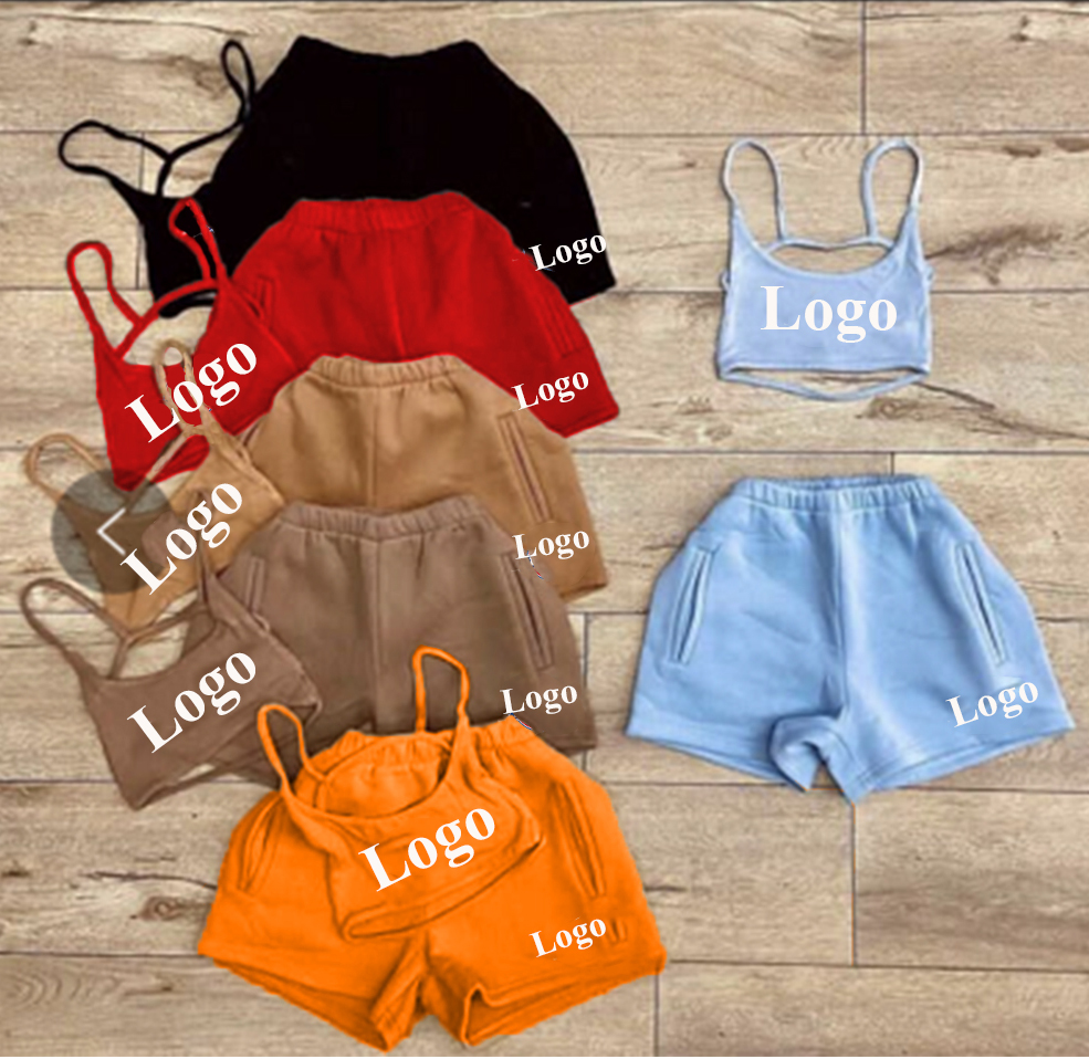 F6689 Женский комплект из двух предметов 2021 Новая повседневная спортивная одежда летний сексуальный комплект из двух предметов короткий комплект из 2 предметов женские шорты