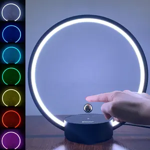 Interruptor de luz flotante Control atmósfera círculo lámpara RGB LED lámpara de mesa decorativa moderna de lujo regalos personalizados