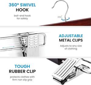 ผู้ผลิตไม้แขวนเสื้อขายส่ง ไม้แขวนเสื้อหลายตัวสำหรับร้านบูติก - Product Image 5