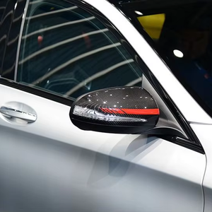 สำหรับเมอร์เซเดส ซี อี เอส ซีแอลเอส GLC GLA GLB คลาส W205 คาร์บอนไฟเบอร์เปลี่ยนฝาครอบกระจกมองหลังสีดำ - Product Image 2
