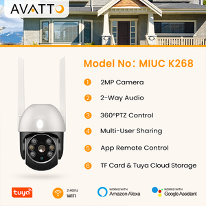 Avatto tuya 2.4G WIFI IP65 ngoài trời IP65 không thấm nước PTZ <span class=keywords><strong>IP</strong></span> an ninh CCTV <span class=keywords><strong>Camera</strong></span> tự động theo dõi 2K 4MP thông minh Nhà an ninh máy ảnh - Product Image 3