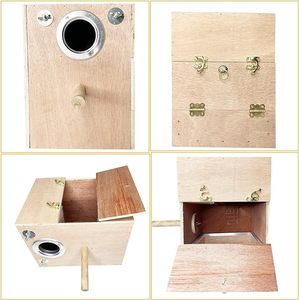Solid Pattern Wooden <strong>Bird's</strong> <strong>Nest</strong> for Vertical Birdcage Accessories <strong>Nest</strong> Box for Factory Outlet - Product Image 4