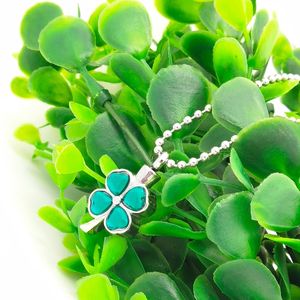 Gioielli in acciaio inossidabile regalo festa della mamma <span class=keywords><strong>quadrifoglio</strong></span> <span class=keywords><strong>ciondolo</strong></span> fortunato - Product Image 2