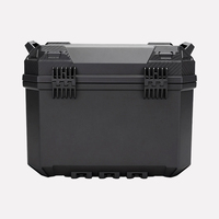 Boîte à bagages arrière pour moto 45L en PP, coffre supérieur verrouillable, rangement pour casque, boîte de tourisme arrière, design réfléchissant, rangement étanche