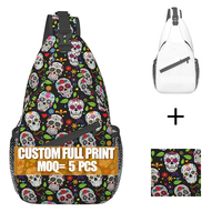 Personnalisé partout imprimé hommes Sling sac à bandoulière Sport course filles bandoulière blanc Design personnalisé sac de poitrine vêtements de rue