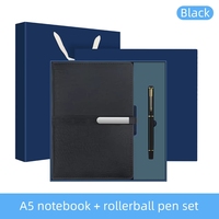 Carnet en métal argenté A5 moderne fait main + stylo à signature personnalisé, ensemble cadeau scolaire, directement de l'usine OEM