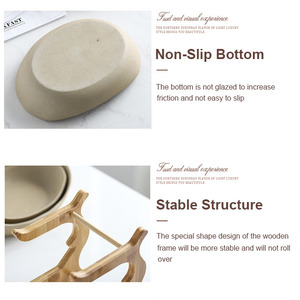 2 Tier Ciotola di Frutta di Bambù di Ceramica di Scarico Piatto di Frutta Tavolo <span class=keywords><strong>Da</strong></span> Tè Decorazione Cesto Di Frutta Titolare - Product Image 2