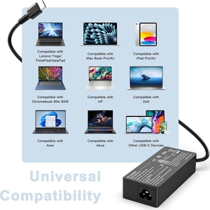 Chargeur secteur Type-C 100W neuf/OEM pour Lenovo IdeaPad <span class=keywords><strong>5</strong></span> <span class=keywords><strong>Pro</strong></span> 16 ThinkPad S2-2016 Yoga 910 ADL100YLC3A Adaptateur de chargeur pour ordinateur portable - Product Image 5