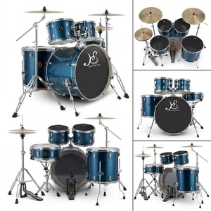 Batería Acústica Profesional para Grabación en Estudio y Conciertos en Vivo, con Parches de Piel de Oveja, para Actuaciones Musicales en Vivo - Product Image 2