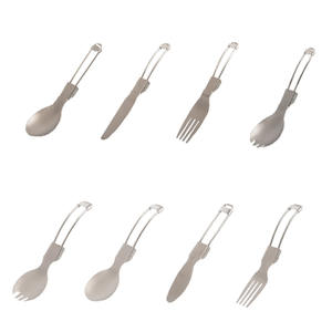 ニューウェル 純チタン素材 環境に優しい ポータブル食器 アウトドア 登山 キャンプ 軽量 折りたたみナイフ - Product Image 5