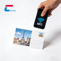 Biglietti d'Auguri NFC Programmabili 13.56Mhz per Condivisione sui Social Media, Stampa Personalizzata di Cartoline