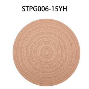 2025 High Grade Classic Round <b>Leather</b> Table Mat PVC Kitchen Wedding Mat is customizable - Product Image 4