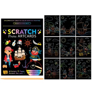 Venta al por mayor niños animal magia rascar papel para colorear manga libro para niños educativo - Product Image 5