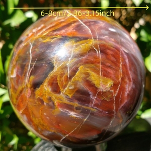 Vente en gros de sphères en bois pétrifié naturel, sculptées et polies à la main, artisanat en cristal pour la décoration de la maison, cadeaux de Pâques - Product Image 6