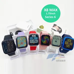 hryfine akıllı saat Suppliers-Fabrika toptan çin akıllı saat X8 max pro akıllı saat dokunmatik ekran 1.75 inç series6 izle akıllı bileklik