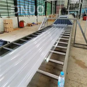 GRP Fiber Glass Corrugated Skylight Roof Sheet Panels Machine Production Line