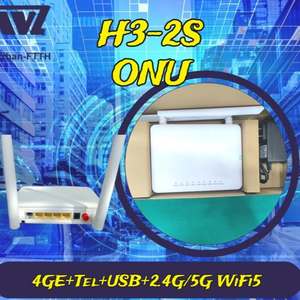 Router <span class=keywords><strong>de</strong></span> <span class=keywords><strong>Fibra</strong></span> Óptica Xinsuhang H3-2S XPON GPON ONU 4GE POTS con WiFi <span class=keywords><strong>de</strong></span> Doble Banda, Conector SC UPC <span class=keywords><strong>y</strong></span> Adaptador <span class=keywords><strong>de</strong></span> Corriente EU/US/UK - Product Image 2
