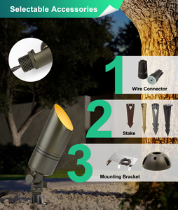 पेशेवर निर्माता एंटी-ग्लेयर पीतल कम वोल्टेज परिदृश्य प्रकाश स्पाइक के साथ बाहर लाइट अप एक्सेंट स्पॉट्स - Product Image 3