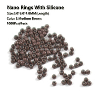En gros 3.0*1.8*2.2mm Silicone Nano Anneau Perles Lien Pour Nano Cheveux Extension Outils
