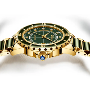 Reloj de pulsera mecánico automático de acero refinado de lujo para hombre de alta calidad Diellea Jade Soul Hetian Jade reloj Masculino - Product Image 5