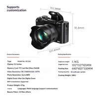 Nouvel Arrivage Transfrontalier : Appareil Photo Numérique HD 8K d'Entrée de Gamme avec Capteur 48 Mégapixels, Objectif Periscope Sans Miroir et Écran Tactile