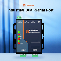 Convertidor RS485 a Ethernet HUAIOT E420, Servidor de Dispositivos Seriales de 2 Puertos, Gateway Modbus TCP con Protocolo MQTT para IoT Industrial
