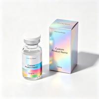 Boîtes de stockage de peptides à double flacon avec design holographique personnalisé, 3 ml, 10 ml, boîte en carton avec étiquettes adhésives imprimées personnalisées