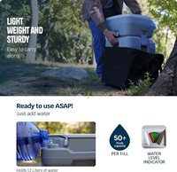 Toilette portable 20L pour camping/camping-car/bateau/chantier avec bec verseur intégré et pulvérisateur de lavage pour un nettoyage facile en extérieur