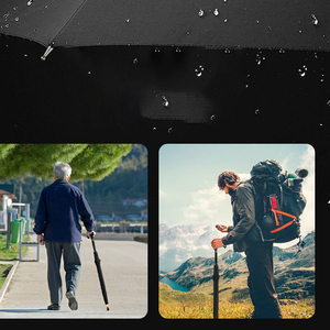 Ombrello da <span class=keywords><strong>golf</strong></span> con logo personalizzato all'ingrosso ombrello da passeggio per anziani ombrello da arrampicata antiscivolo con palo dritto all'aperto - Product Image 4