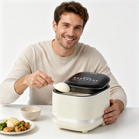 Cuisinière à riz automatique 3L avec contrôle numérique du minuterie, fonction faible teneur en sucre, cuve intérieure en plastique et acier inoxydable, cuisson rapide, usine OEM