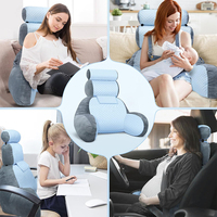 SUREWALHOME canapé soulagement de la douleur au dos oreiller coussin de soutien lombaire oreiller de lecture Portable pour s'asseoir au lit