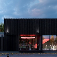 Capsule à 2 étages 20 pieds 40 pieds Maison conteneur créative Petite maison préfabriquée prête à l'emploi avec deux chambres Prix au café bar