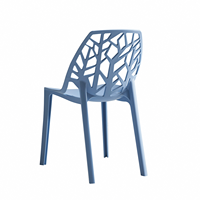 Chaise de salle à manger minimaliste moderne en plastique PP, légère, empilable, écologique, pour l'intérieur/l'extérieur, salon, terrasse
