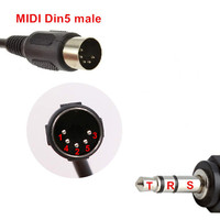 Câble Usb Midi lien, personnalisé à 3, 5, 6, 7, 8 broches