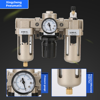 Filtre-régulateur-lubrificateur triple FRL AC3000 03D de haute qualité avec purgeur automatique et séparateur d'eau/huile pneumatique