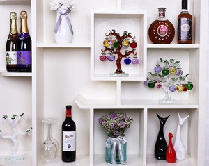 Arbre de pomme en cristal de style européen de 7 pouces pour la décoration de la maison, de la chambre à coucher, du bureau, du bar ou du bureau, pour les fêtes et les mariages - Product Image 3