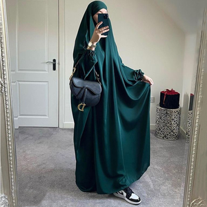 Phổ Biến Ramadan Khimar Abaya Hồi Giáo Phụ Nữ Ăn Mặc Với Hijab Cầu Nguyện Thiết Lập Chất Lượng Cao Hijab Abaya Jilb - Product Image 1