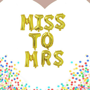 Ensemble de ballons en feuille d'aluminium en forme de lettres <span class=keywords><strong>MISS</strong></span> à MRS de 16 pouces, or, argent, or rose, pour la décoration de mariage, de fiançailles et de fêtes - Product Image 3