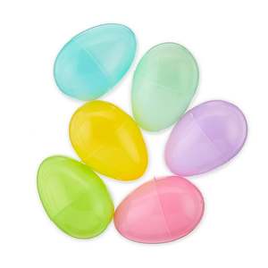 Ovos de páscoa de plástico, artesanato, decoração de casa, ovos vazios com presente