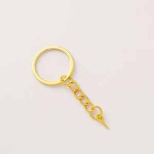Llavero DIY con Cadena de Metal Dorada y Anillo Redondo para Llaves de Coche, Accesorios de Joyería - Product Image 2