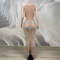 Robe de soirée longue élégante de luxe en strass argentés Novance Y5513, vente en ligne de produits, robe d'anniversaire pour femmes
