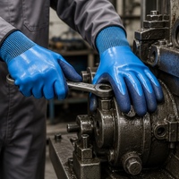 Gants de travail imperméables enduits de latex, paume antidérapante gaufrée, gants de sécurité pour la construction, l'entrepôt, le jardinage, l'usage industriel